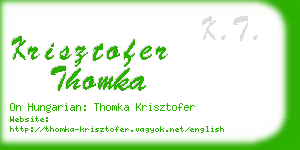 krisztofer thomka business card